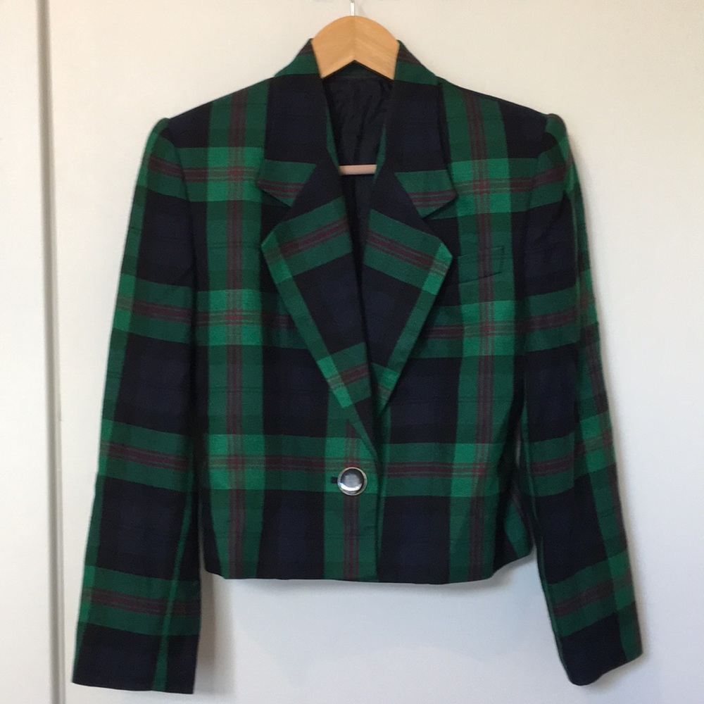 Vintage plaid blazer from the 80s